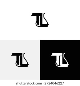 t l lab initial monogram vector icon illustration