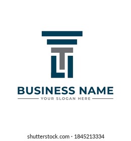 t and l letter law firm logo. Law Firm logo and icon design template-vector. column Logo Template. column Logo vector. Universal legal, lawyer, scales sword column idea creative 