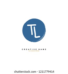 T L TL Initial abstract logo concept vector