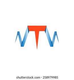 T letter, abstract website logo, nail symbol