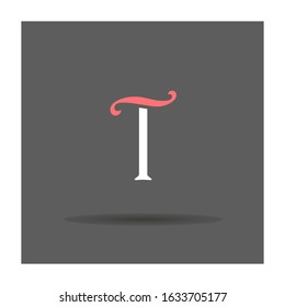 T letter alphabet logo linear design vector