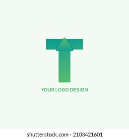T Letter With Arrow. Gradient T Letter With Arrow Logo Icons  Design. Vector Illustration. Use for Business and Branding Logos.