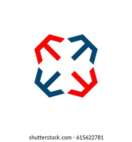 T Letter Arrows Logo Template Illustration Design. Vector EPS 10.