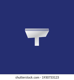 T letter with book educational logo vector design