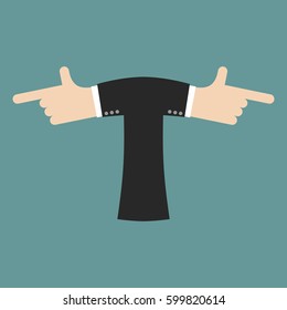 T letter businessman hand font. It shows finger print. Arm symbol alphabet. Sign of ABC