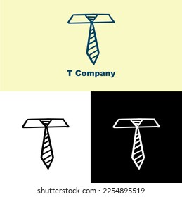 T Letter Company Logo. Tie Icon Design. Letter T Logotype Branding Ientity. Initial T. Business. Enterpreneur