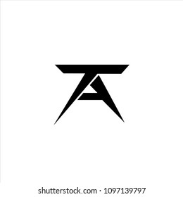 t and a letter concept logo