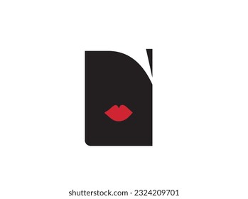T letter, cosmetic, lips, beauty, beautiful, face T, black, red, black red