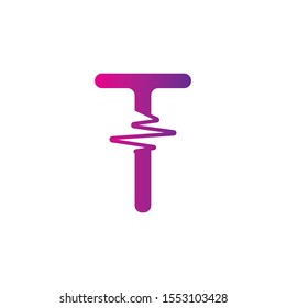 T Letter creative logo or symbol template design