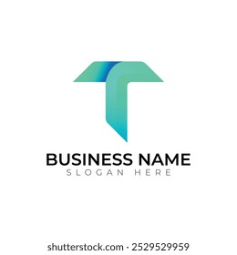T letter Creative vector templates abstract typography colorful logo design