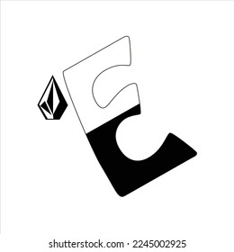 Diseño del logotipo del vector negro de cristal de la letra T