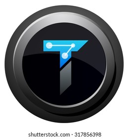 T letter, design logo