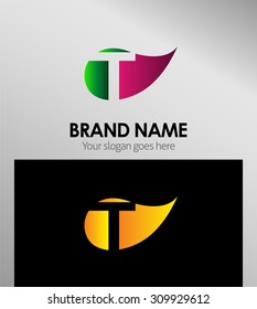 T letter Eco logo
