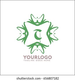 T letter emblem of woven circle. Monogram design element, graceful template. Simple logo design for Royalty, business card, Boutique, Hotel, Heraldic, Web design. 