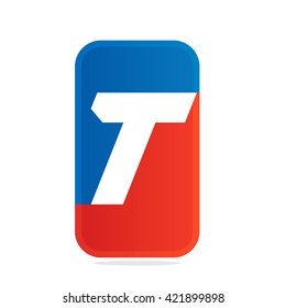 T letter for fitness, sport team or gym. 