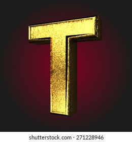t letter of gold