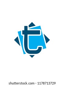 T letter icon logo template