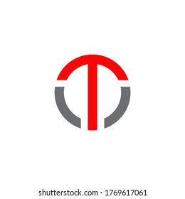 Plantilla de vector de diseño de logotipo inicial de letra T