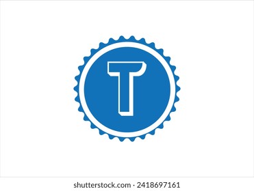 T Letra Diseño de logotipo inicial, plantilla de vectores.