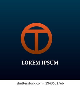 T letter initial logo, sign, icor or symbol for creative and business company