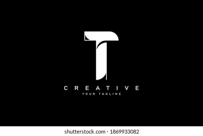 T Letter interesting logo vector. Unique stylish.