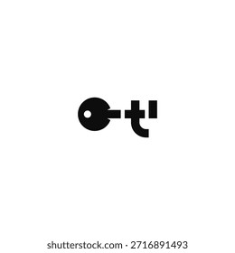Letra t diseño de logotipo abstracto.