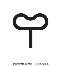 T letter with Key logo design vector
