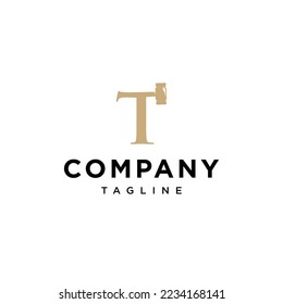 T Letter Law Auction Vector logo icon vector Template.eps