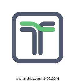 T Letter Line Logo