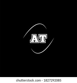 Abstraktes Design eines T-Buchstaben-Logos auf schwarzem Hintergrund