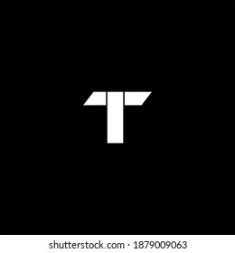 T I letter logo abstract design on black color background. ti monogram