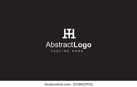 T Letter Logo in Abstract Shape Design - Used with initials name to start with this symbols for T and H Concept .