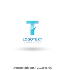 logotipo de letra T, logotipo de gradiente colorido T, logotipo abstracto colorido