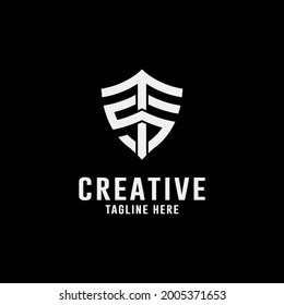 T Letter logo combine with shield symbol, good for logo, template design, accounting, bank, invesment company, etc.
