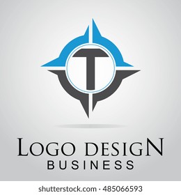 T letter logo in the cool circle. Vector design template for your business