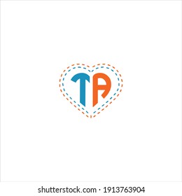 T A letter logo creative design. ta icon