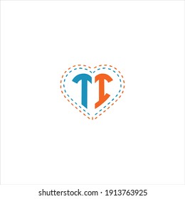 T I letter logo creative design. ti icon