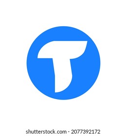 Logo de la letra T. Diseño de logotipo de carta 
