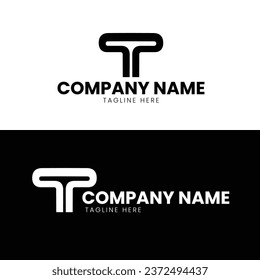 T letter logo design Adobe illustrator business template