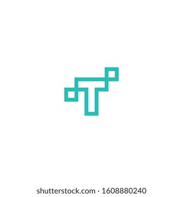 T letter logo design concept.