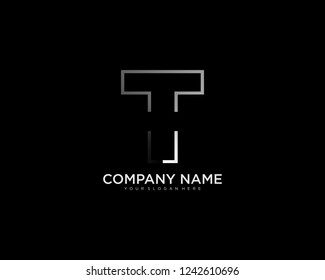 T Letter Logo Design Creative Paper Cut and Serif Font.
