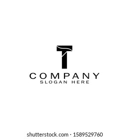 T Letter Logo Design with Creative Modern Trendy Typography and Black Colors