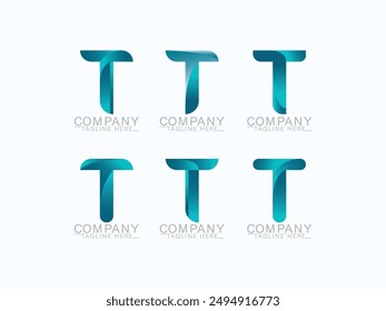 T letter logo design  Creative template Free vector