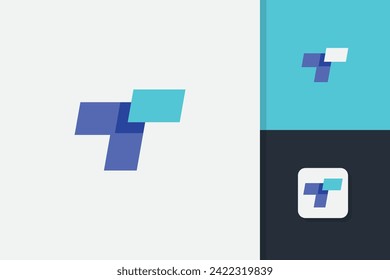 plantilla vectorial de iconos de diseño de logotipo de letras t