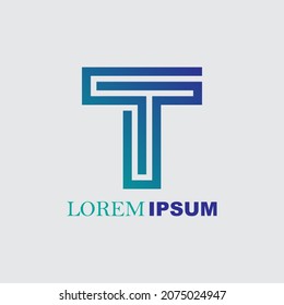 Diseño del logotipo de la letra T sobre fondo de lujo. Concepto de logotipo de letras de monograma TT. Diseño de iconos de T. Diseño de iconos de letras blancas elegantes y profesionales en color sobre fondo blanco. T TT