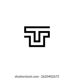 T letter logo design on luxury background. TT monogram initials letter logo concept. T icon design. TT elegant and Professional white color letter icon design on black background. T TT