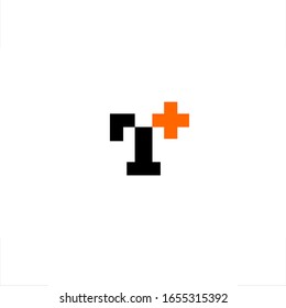 T letter logo design plus