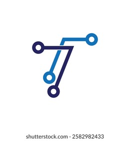 T letter logo design for tech brand, Letter T it company logo, Letter T tech logos, Trademark Brand icon, It company logo, communication icon, Abstract Initial Letter I and T