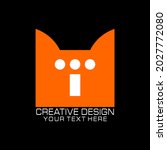 T letter logo design template vector, orange color abstract creative logo