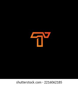 T letter logo design template elements. Modern abstract digital alphabet letter logo. Vector illustration.